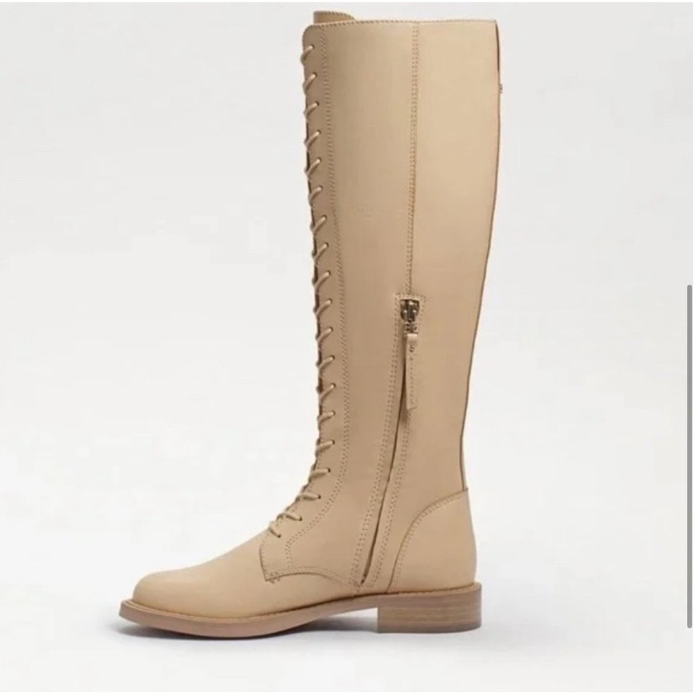 Sam Edelman Nance Leather Lace up Boots. Color: eggshell. Size: 6 - Picture 4 of 8
